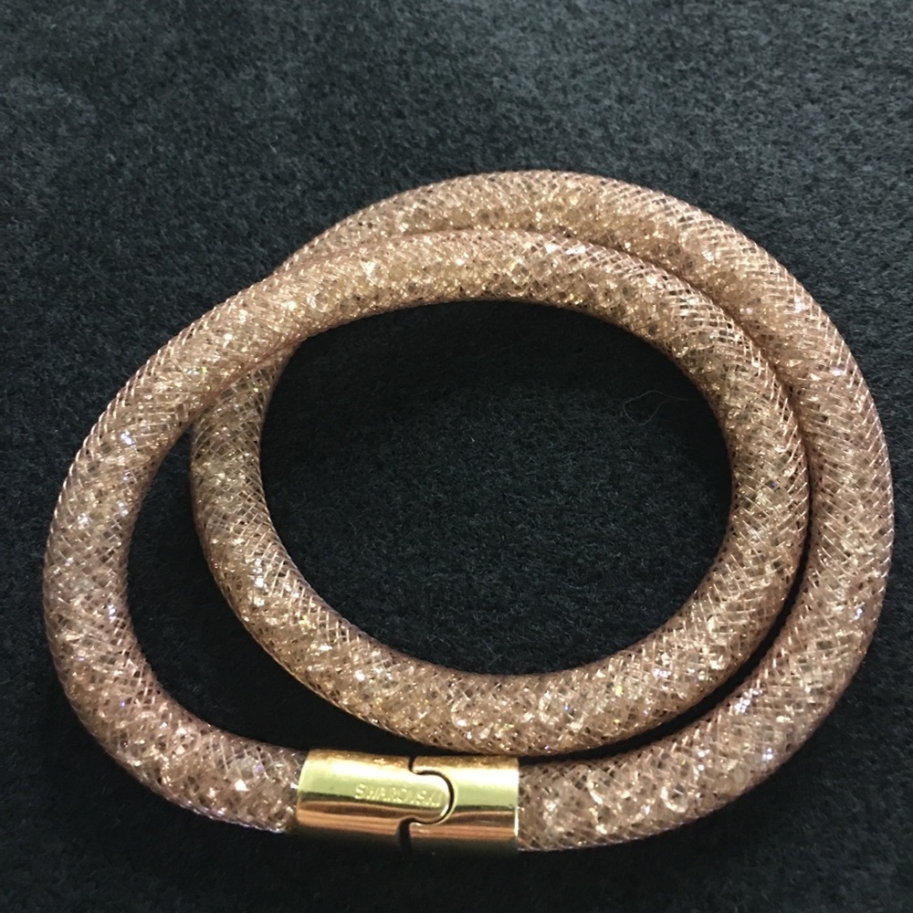 Swarovski Stardust Rose Gold Tone Wrap Bracelet